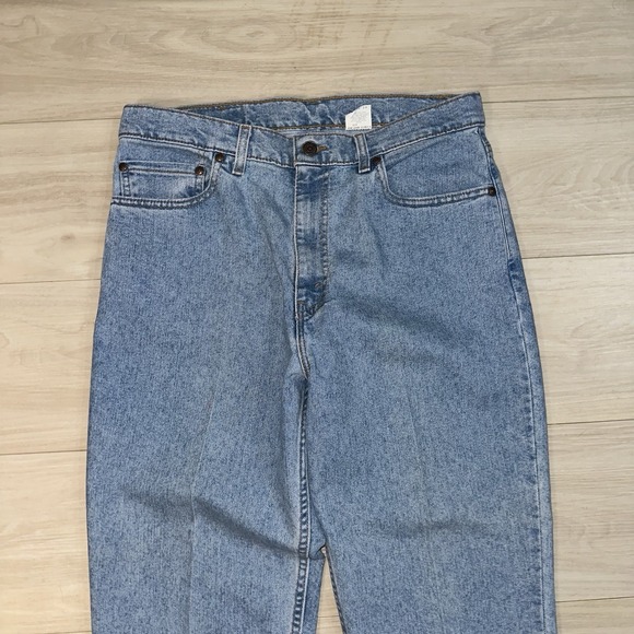 Vtg Levi's 540 Jeans Men's fits 33x28 Blue Brown‎ Tab USA 90s Relaxed Straight - Picture 3 of 12
